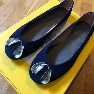 Pilcro and the Letterpress trinket flats navy